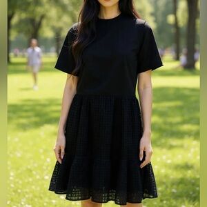 New York & Company Black Midi Dress